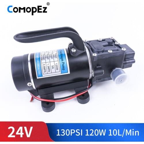 Electric 24V 120W 130PSI 10L / Min Water Film High Pressure Self-Priming Pump Automatic Switch Return Pump For Garden