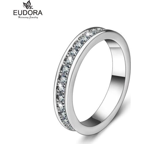 Кольца с фианитами для женщин Eudora China At AliExpress