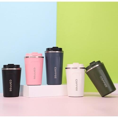 European Double Vacuum Stainless Steel Vacuum Flask Men And Women Car Coffee Cup Outdoor Portable Water Cup Daily 380ML/510ML