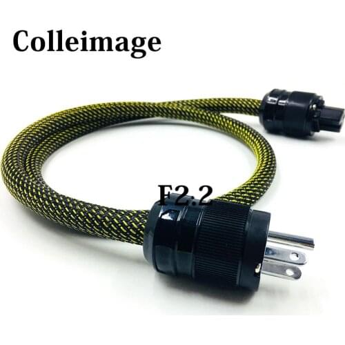 Colleimage Furukawa 314ag OFC copper silver plated HIFI power cable, US version connector plug Audio Extension Cord