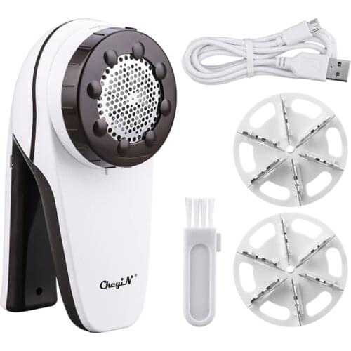 Electric Fuzz Removers for Clothes Clothing Pills Fabric Shaver Sweater Lint Trimmer Rechargeable Pellet Hair Ball Cut + 2 Blade