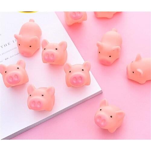 1PC Cute Dog Toys Pink Screaming Rubber Pig Pet Toys Squeak Squeaker Chew Gift Home Decorations Pet Products MIni Toys Tool