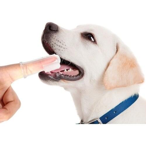 Pet Finger ToothbrushPet Toothbrush Silicone ToothbrushPuppy Cat Finger Brush Finger Pet Toothbrush
