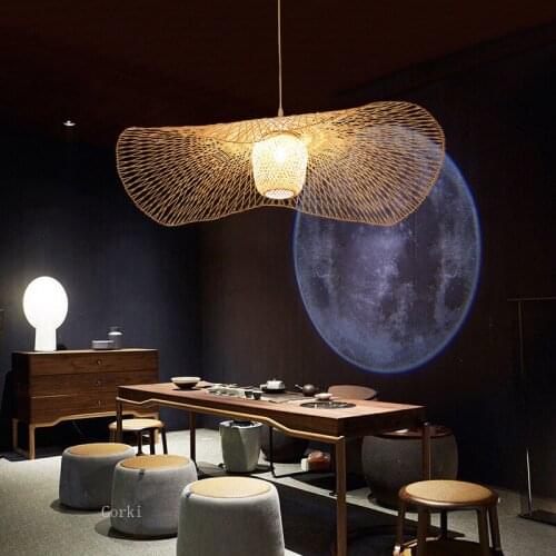 New Chinese Style Bamboo Pendant Lights Creative tatami lamp for Dining Room Restaurant Hanging lamp Suspension Decor Luminaire