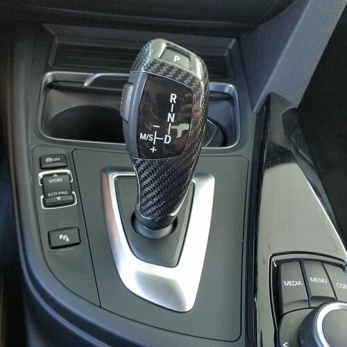 Real Carbon Fiber Automatic Speed Gear Shift Knob Head Cover For BMW 1 2 3 4 5 6 7 Series X3 X4 X5 X6 Car Accessories