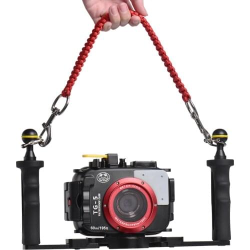 Diving camera handle rope lanyard strap carrier housing for Gopro Sony Canon Nikon Fujifilm case holder Underwater Photography