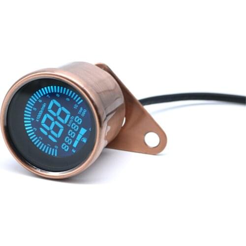 Seven Color LCD Digital Motorcycle Speedometer Tachometer Odometer Oil Level Gauge Motorcycle Accessories Instruments DC 12V