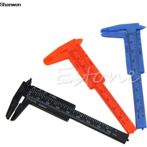 Vernier Caliper 1Pc Mini Plastic Ruler Sliding 80mm Vernier Caliper Gauge Measure Tools M126 hot sale
