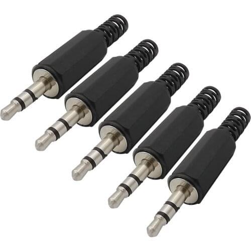 Solder Type Headphone Connectors 3.5mm Male Plug Stereo Audio Headphone Solder Cable Extension Adapter 3.5 Audio Plug Connector