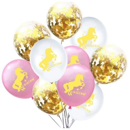 10 PCs Lovely 12 inch Latex Balloon Kids Gift Confetti Horse Printed Ballon Set For Home Bar Nursery Wedding Party Decorations