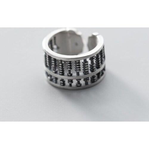 DreamySky Real Silver Color Lucky Big Rings For Women Open Size Wedding Ring Beautiful Jewelry Drop Shipping