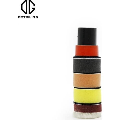 1/2/3 Inch DETAILING 5 Pcs Thread M14 Buffing and Polishing Pad Kit with 3 Flat Foam Pads&1 Wool Pad & 1 Backing Plate