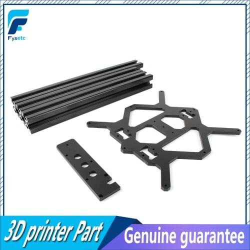 1Set Black Aluminum Profile Y carriage Z bottom plate Extrusion Profile 3030 With 3pcs U-bolts Holding for Prusa Mini 3D Printer
