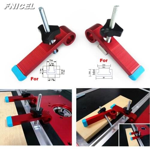 1Set Universal Clamping Blocks Platen Miter Track Clamping Blocks M8 Screw Woodworking Joint Hand Tools Set