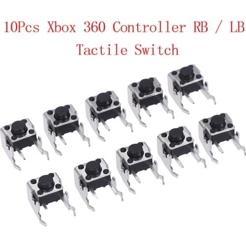10Pcs Replacement Repair Parts LB RB Switch Bumper Joystick Button for Xbox 360 Controller