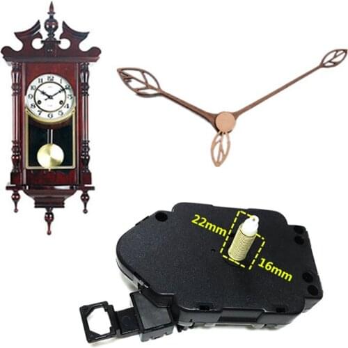 100sets Mute Quartz Clock Pendulum Movement with wood hands Motor Mechanism Wall Hanger DIY Repair Parts Kit Swing wall clock