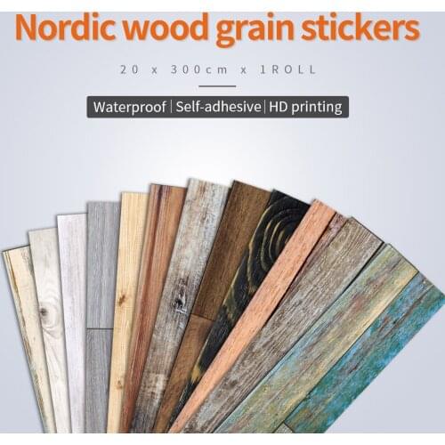 12 Styles Vinyl Waterproof Self-adhesive Peel and Stick Wallpaper Wood Grain Stickers Removable Contact Paper Wall Covering Flim