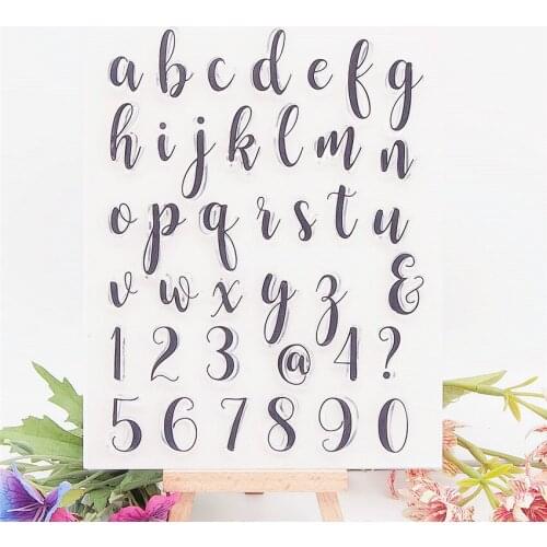 14x18CM 26 alphabet lowercase Transparent Seal Clear Stamps Silicone Seal Roller Stamps DIY Scrapbook Album / Card Production