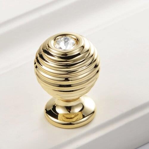 2pcs Free Shipping single hole golden Rose Pure Copper Handle High Grade Dresser Cabinet Pull European Wardrobe Drawer Knob