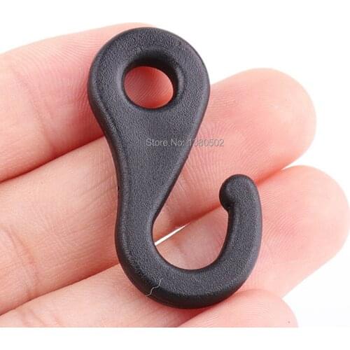 20PCS/lot Black Color Plastic Durable Hooks for Door bathroom Wall Hooks