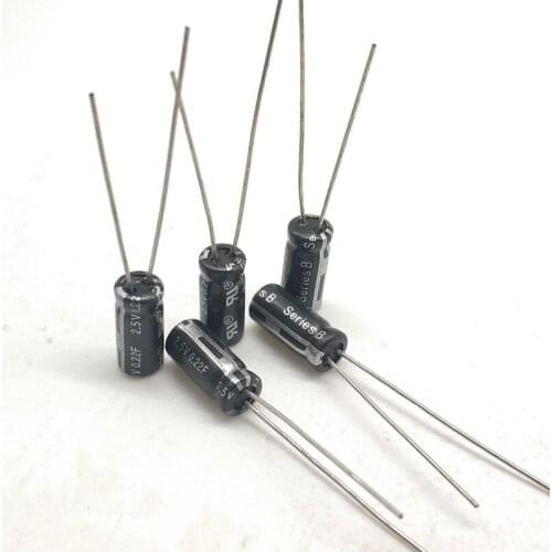 2.5V 0.22F B Series Black Toy Power Supply 2.5V0.22F capacitance 5pcs