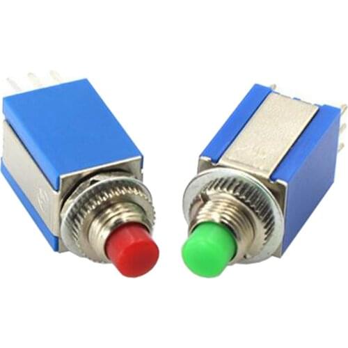 5 PCS Small Round Button Push-through Switch AN4 2×2 Jog without Lock Self-reset Hole 8mm