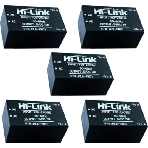 Q15274-5 5 Pcs HLK-PM01 AC-DC 220V to 5V Step-Down Power Supply Module Intelligent Household Switch Power Supply Module