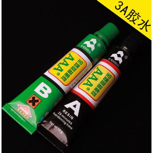 A+B Epoxy Clear Glue Adhesive 10g + Spatula Strong Ceramic Glass Rubber Metal