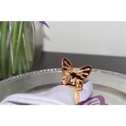 Acrylic Mirror Napkin Ring ,Butterfly Acrylic Napkin Ring, Butterfly Napkin Holder For Garden birthday, baby shower