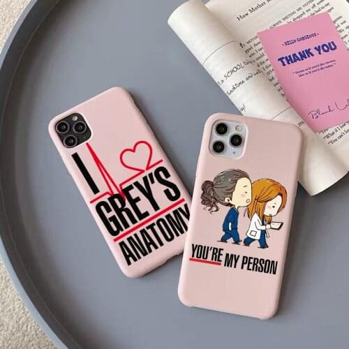 Greys Anatomy You are my person TPU Soft pink Phone Case For iPhone 11pro Max Xs Max 7 8 Plus XR 5s SE2020 12mini 12pro max