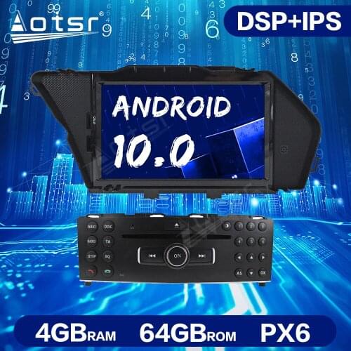 Car Multimedia DVD Player For Mercedes Benz GLK X204 GLK300 GLK350 Car GPS Navigation PX6 4GB 64GB Auto Stereo Audio Head Unit