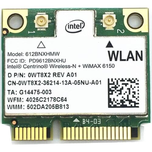 Wireless Adapter Card for Intel Wireless-N + WiMAX 6150 612BNXHMW 6150bnx PCIE Half WLAN Wifi Card 802.11b/g/n for dell sony