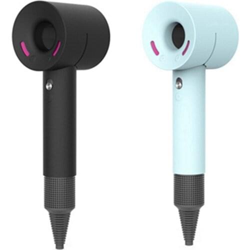 2x Hair Dryer Case Cover for Dyson Soft Silicone Gel for Supersonic Hair Dryer Black & Blue