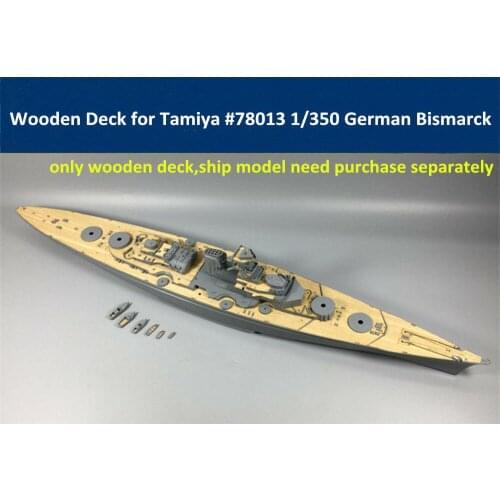 CY350008 Wooden Deck for Tamiya 78013 1/350 German WWII Battleship Bismarck