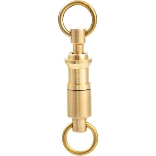 EDC brass keychain detachable key ring can be separated double ring buckle