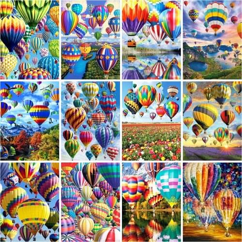 Evershine 5D DIY Diamond Painting Balloon Rhinestones Picture Diamond Embroidery Landscape Cross Stitch Kits Wall Decoration