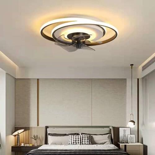 European Modern Simple Ceiling Fan Living Room Bedroom Hall Household Ceiling Fan Lamp Fashion Decoration Ceiling Fan Lamp