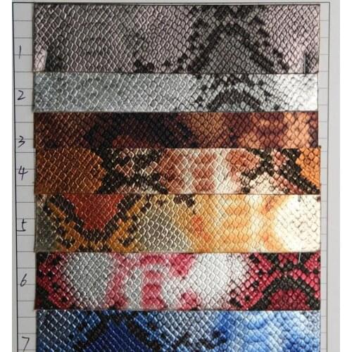 Artificial leather PU leather high quality snake skin leather fabric wholesale