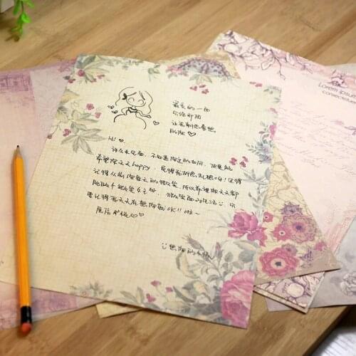 10pcs South Korea Stationery European pastoral style beautiful romantic A4 retro stationery 10 Zhang 8 into the election