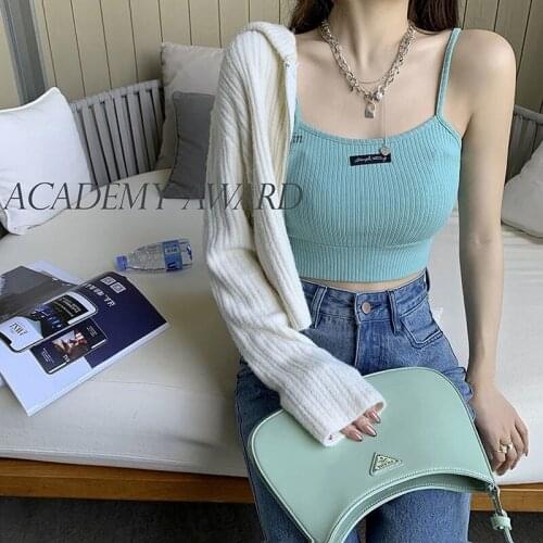 Women Tank Crop Top Seamless Underwear Female Crop Tops Sexy Lingerie Intimates with Removable Padded Camisole Femme Fashion