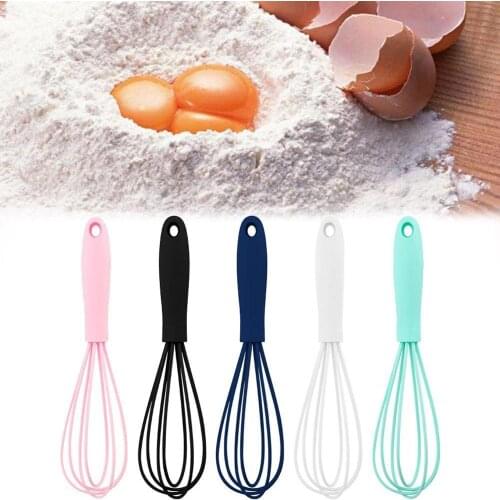 Multifunctional Rotary Manual Egg Beater Mixer Egg Agitator Silicone Eco-Friendly Mini Plastic Kitchen Egg Whisk Bake Tool