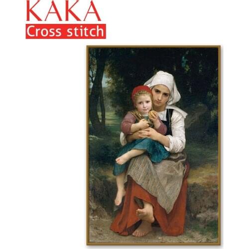 Cross stitch kits,Embroidery needlework sets with printed pattern,11CT-canvas for Home Decor Painting,Portrait Full NCKP030