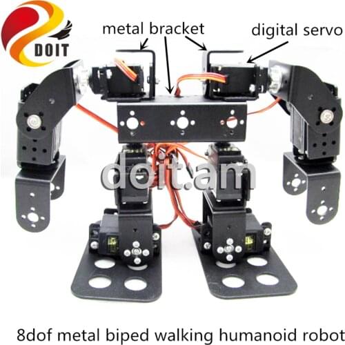 Unassembled 8dof Humanoid Robot Biped Walking Robotic High Torque Metal Gear Digital Servo Free Steering Wheel DIY Education Toy