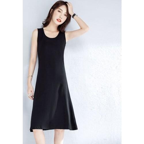 2020 New fashion dress loose temperament long waistband slim sleeveless suspender popular skirt summer