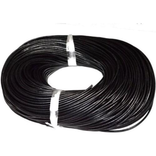 Jt43 Wholesale Mixed Black Coffee brown 1mm real wax Round COW Genuine Leather Cord F42 Bracelet Necklace Cord DIY for jewelry