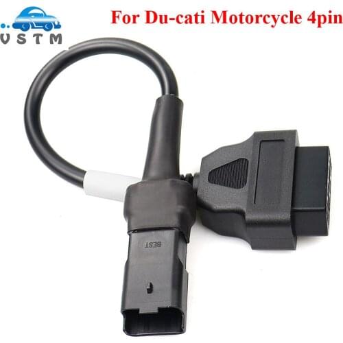 OBD Motorcycle Cable For Du*cati 4 Pin Plug Cable Diagnostic Cable 4Pin to OBD2 16 pin Adapter