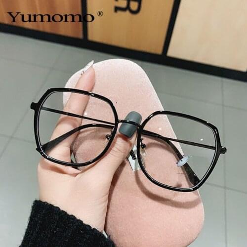 2020 Fashion Polygon Clear Anti-Blu-Ray Lens Eyewear Women Square Glasses Frame Men Vintage Optical Frame Computer Goggles