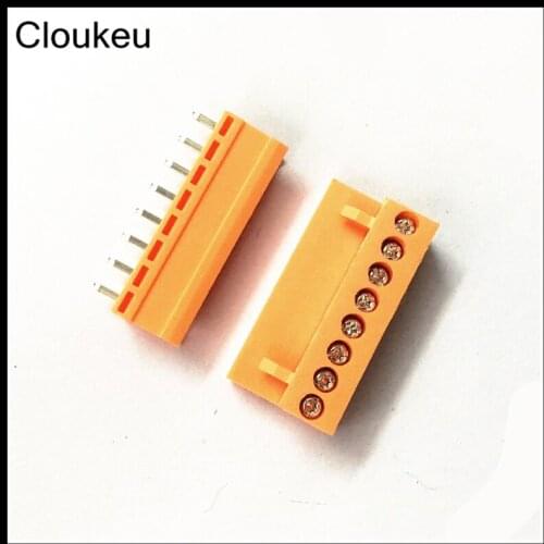 Orange HT3.96 8P Straight pin Connecting terminal HT3.96-8PV Connector Plug+Socket 10Sets