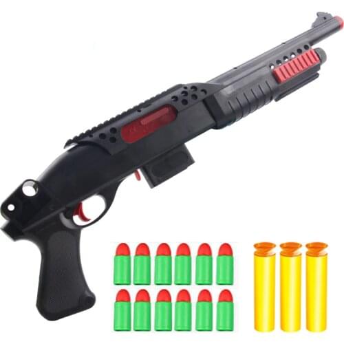 Plastic Soft Rubber Bullet Rifle Manual Toy Gun Airsoft Gun Military Weapon For Kids Children Gifts Outdoor Activities CS Fighti