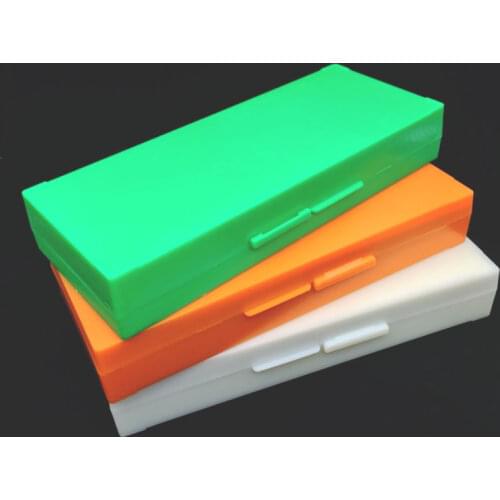 Plastic Microscope Slides Box 50pcs Pathological Slides Storage Holder Case